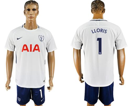 Tottenham Hotspur #1 LLORIS White/Blue Soccer Club Jersey